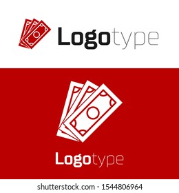 Red Briefcase icon isolated on white background. Business case sign. Business portfolio. Logo design template element. Vector Illustration