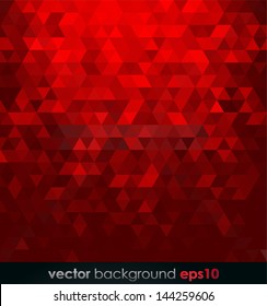 Red bright background with triangle shapes