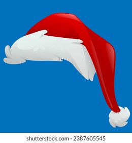 red bright christmas hat vector illustration