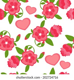 Red bright flowers 