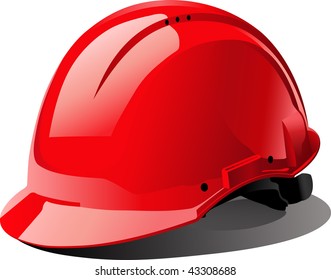 the red bright helmet
