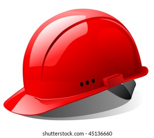 the red bright helmet