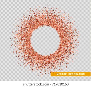 Red bright sparkles background. Paper white bubble for text.