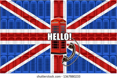 Red Britain old telephone