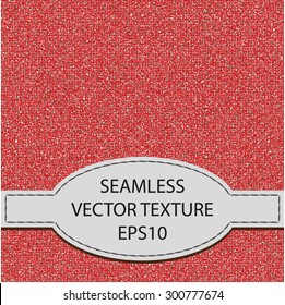 Red broadcloth fabric seamless vector texture. 