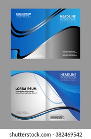 Red brochure bi fold template
