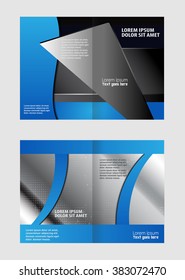 Red brochure bi fold template
