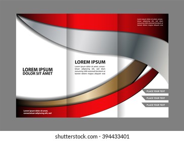 Red brochure design template
