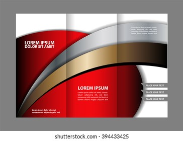 Red brochure design template
