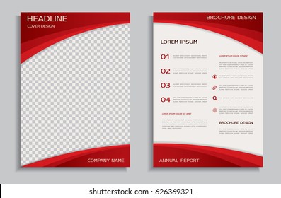 Red brochure design template