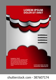 Red Brochure Flyer design template vector
