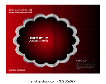 Red brochure template 