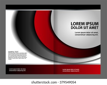 red brochure template 