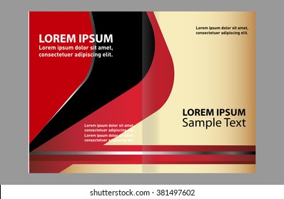 red brochure template 