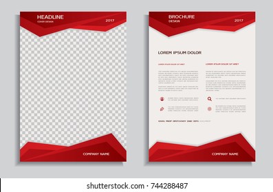 Red brochure template