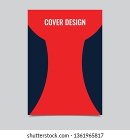 Red brochure template design vector.Annual report design vector.