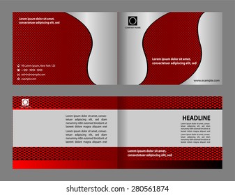 Red brochure template design.Cover layout 