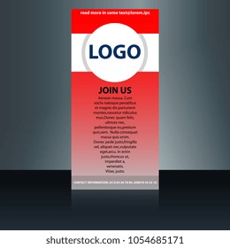 Red Brochure template layout, cover design annual report, magazine, flyer, for business and sale shopping.