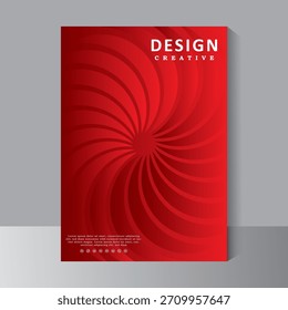 Diseño de diseño de Plantilla de folleto rojo, diseño de cubierta con fondo de color rojo. Informe anual. Plantilla de volante A4 moderna, cartel, catálogo. Revista simple, folleto