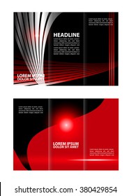 Red brochure tri fold template

