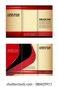 Red brochure tri fold template
