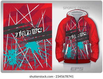 pesca de vidrio rojizo Diseño de patrones, ilustración, fondo textil para camisetas deportivas, camiseta de fútbol camiseta burla para el club de fútbol. vista frontal coherente