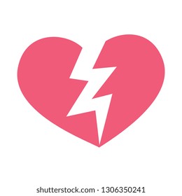 Red Broken Heart