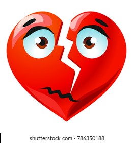 Red broken heart