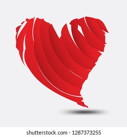 Red broken heart vector, heart icon, logo, flat icon for apps and website, love sign, valentine symbol, polygon graphic, eps10