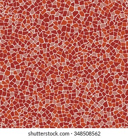 Red broken tiles (trencadis) seamless pattern