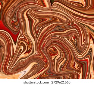 Textura fluida de mármol abstracto rojo y marrón con movimiento de remolino dramático. Fondo artístico, diseño líquido, ondas abstractas, colores ricos, textura fluida del arte.