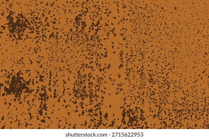 Plantilla de metal desordenado granulado envejecido marrón rojo. Distress textura urbana. Fondo áspero de la pared arañada sucia. Hoja de hierro vieja con óxido y pernos. Vector