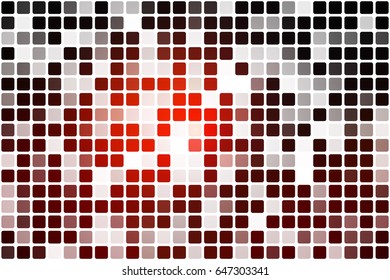 Red brown black occasional opacity vector square tiles mosaic over white  background   