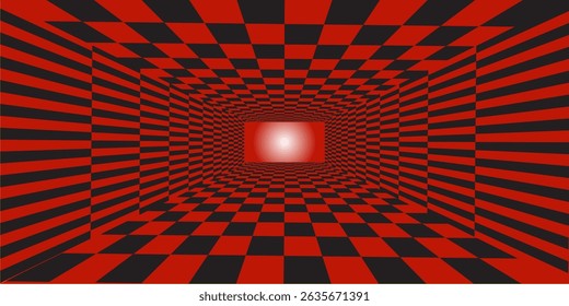 Red and brown checkerboard background. vector Eps 10