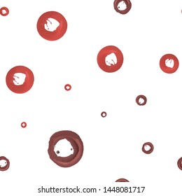 Red and brown a circle Original Seamless pattern. Perfect for your design, textile, pattern fills, box, posters, cards, web page background etc. Pattern under the mask. Vector.