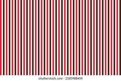 Patrón vectorial de franjas verticales de color rojo y marrón. Adecuado para tela, fondo de relleno, plantilla editable, portada, tarjeta y banner.