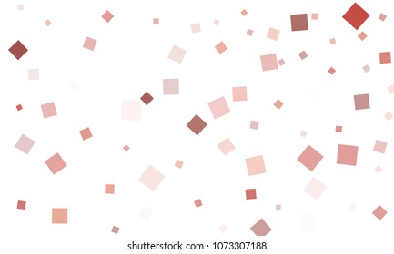 Red and Brown Confetti in the Form of Rectangles on White Background