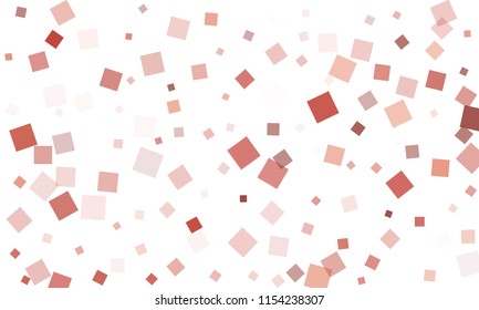 Red and Brown Confetti in the Form of Rectangles on White Background