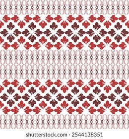 Red and brown digital ikat pattern for creating beautiful fabric designs and other elements of the fashion industry and home interior (wrapping, silk, scarf, clothing, background, carpets, curtains) 