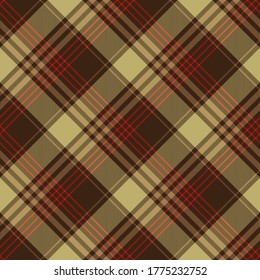 Red brown plaid pattern. Argyle textile fabric design for pillows, shirts, dresses, tablecloth etc.