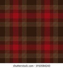 Red and brown plaid. Tartan template pattern for clothes, pillows, tablecloth, paper etc.