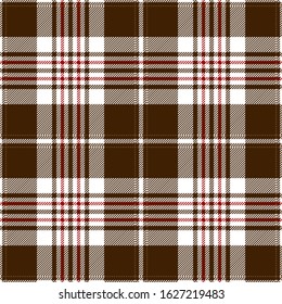 Red and brown tartan plaid design. Scottish textile pattern blend.