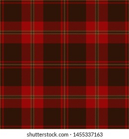 Red and brown tartan plaid. Textile pattern / seamless background.
