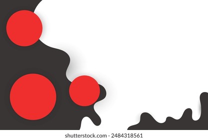 Red and brown template banner with gradient colors. With circle object
