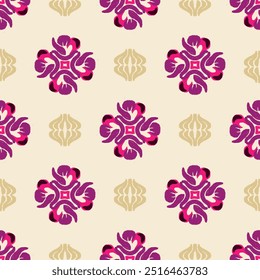 Red, brown, yellow embroidery, motif ethnic ikat seamless textile illustration, print striped ornament, pattern, design for wrapping, silk, scarf, clothing, background, textile, carpets, curtains.