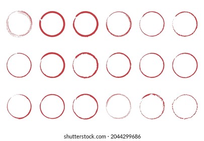 It is a red brush circle set.
Easy-to-use vector data.