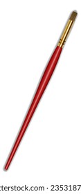 red brush for drawing and painting