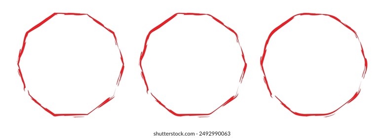 Red brush frames. frame red color paint vector illustration. Vector Red grunge Paint, Brush. Perfect acrylic design for a shop and sale banner. Red Brush painted ink stamp frame Eps 10.