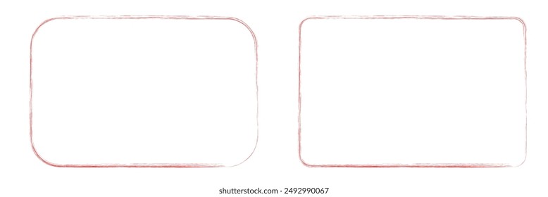 Red brush frames. frame red color paint vector illustration. Vector Red grunge Paint, Brush. Perfect acrylic design for a shop and sale banner. Red Brush painted ink stamp frame Eps 10.