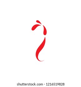 Red brush with paint drops. Isolated on white. Flat icon. Vector illustration. Creativity sign. Creative idea symbol. Knowledge and inspiration illustration.